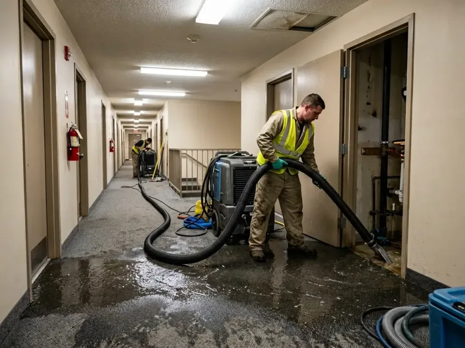 multi-unit-apartment-hallway-f-005 — frequently asked questions, Emergency Burst Pipe Water Extraction & Removal in East Chi…